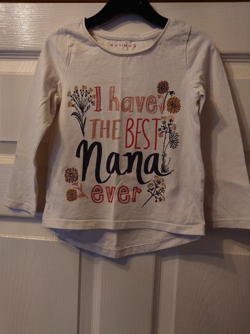  — Girls white long sleeve top size 4-5 years
