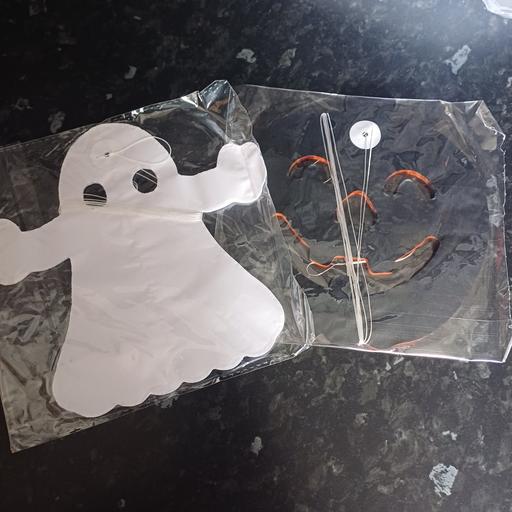  — Hanging halloween decorations. New