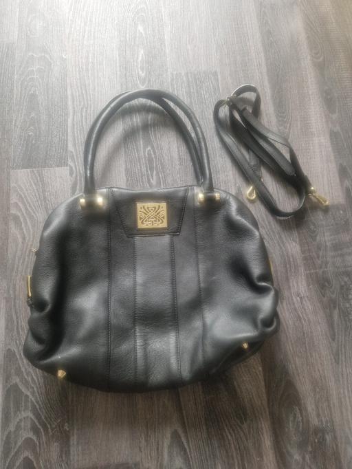  — Large black leather BIBA bag