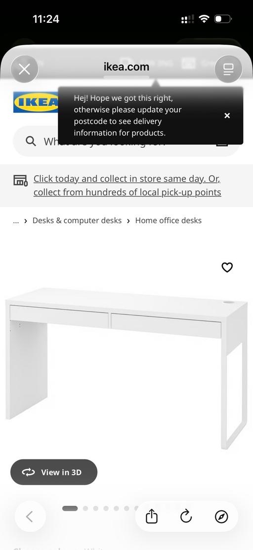  — IKEA White desk