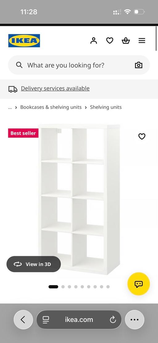  — White shelving unit IKEA