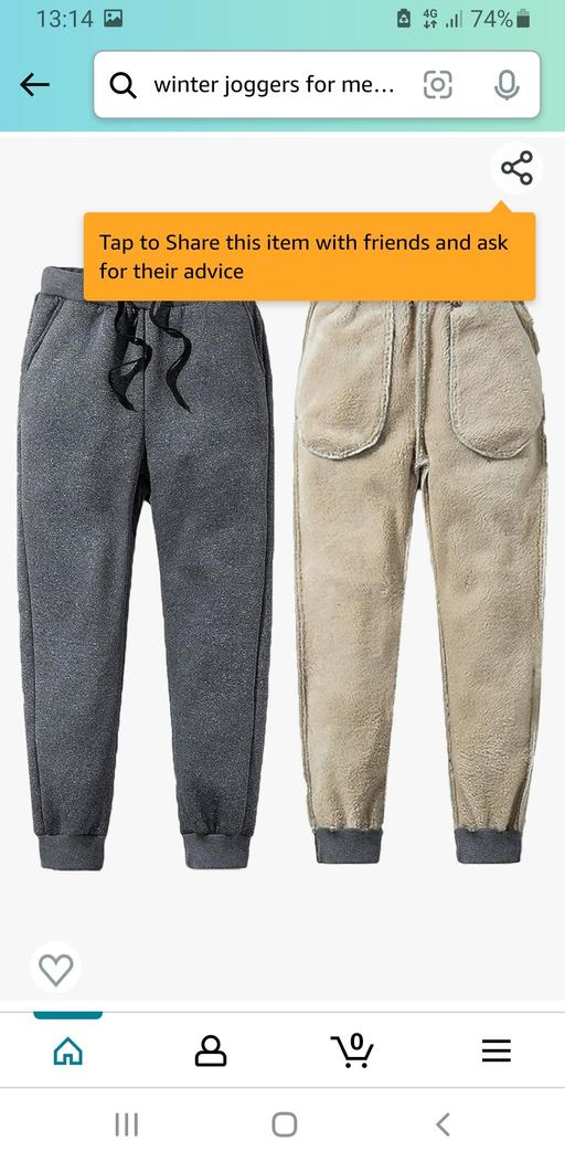  — 4 X FLEECE LINED JOGGERS MEADIUM
