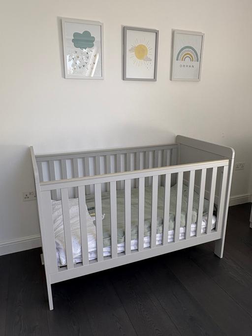  — Cot bed and chest of drawers mamas and papas