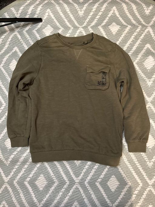  — Boys 9-10 khaki sweater 100% cotton