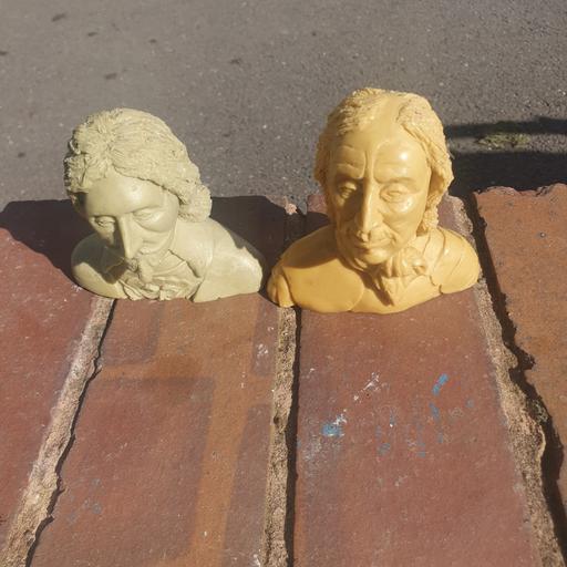  — 2 Resin Busts Of Liszt & Bach , Plus A Stein