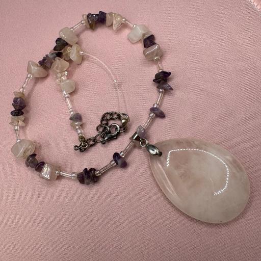  — Pretty Rose Quartz Necklace