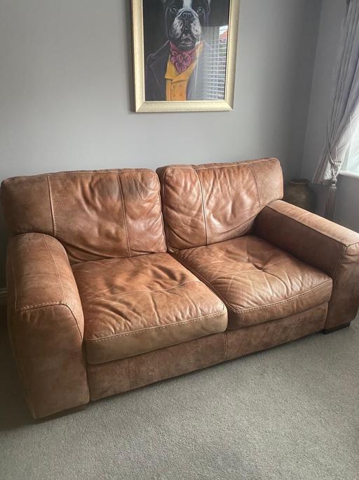  — 2 seater leather sofa