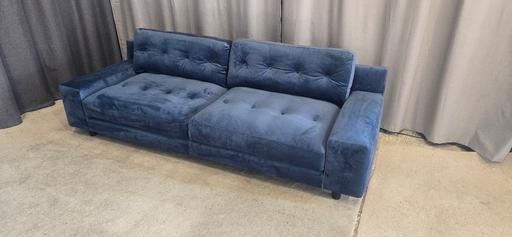  — Blue velvet Habitat Hendrics 4 seater sofa