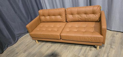  — Habitat Newell Brown Leather 3 seater sofa