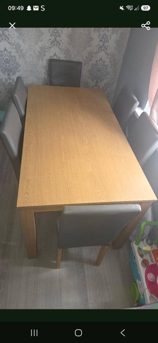  — dining table with 6 chairs