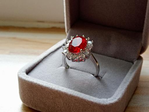  — 925 Silver Halmarked Red Ruby Ring