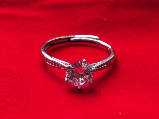  — Silver Brilliant Cut Solitaire Ring