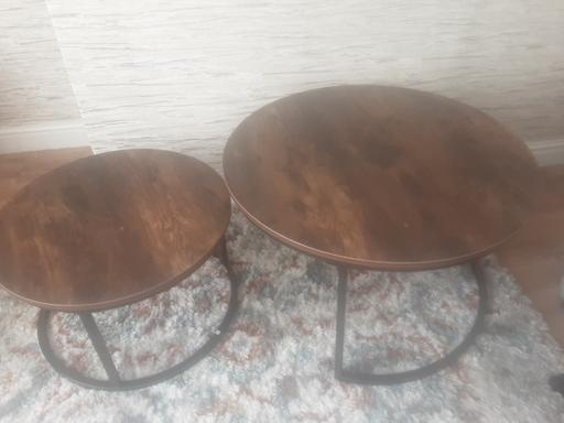  — Brand new walnut grain coffee tables