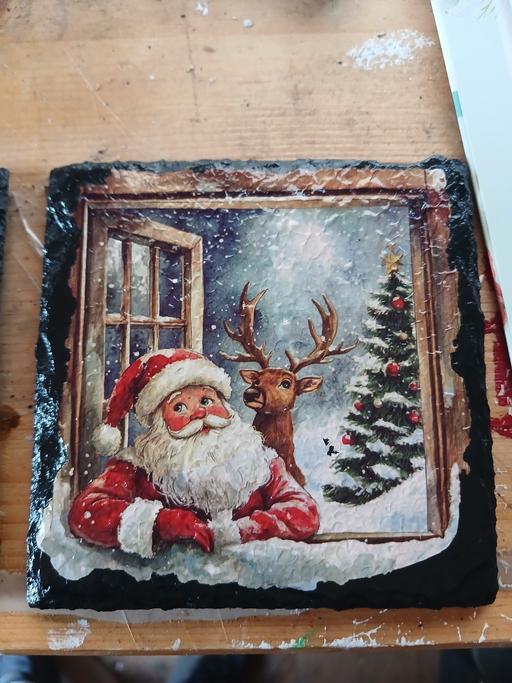  — Slate Christmas Table Coasters