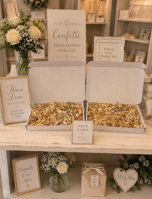  — Natural dried confetti petal boxes