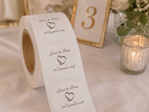  — Personalised wedding stickers x10