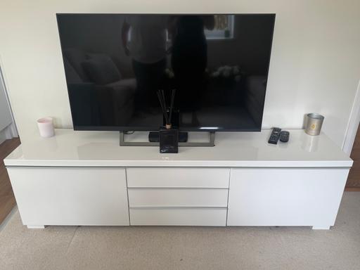  — IKEA Besta White Gloss TV Unit