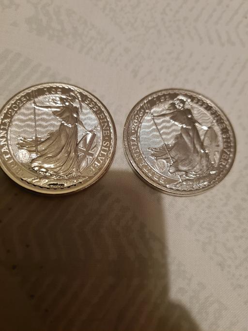  — Silver one ounce Britannia coins
