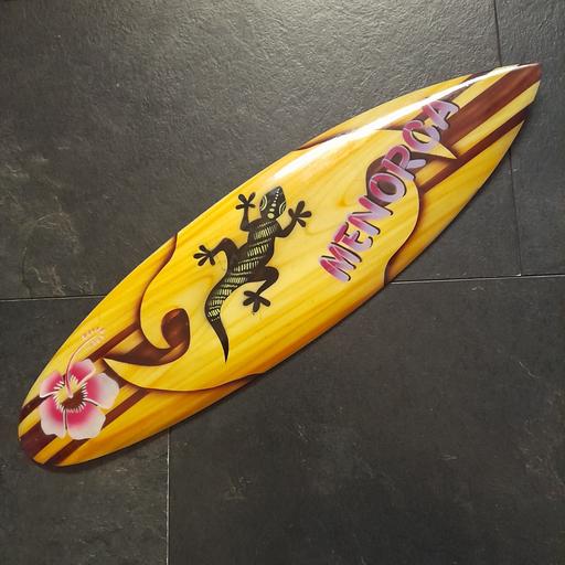  — MINIATURE WOODEN SURFBOARD PLAQUE
