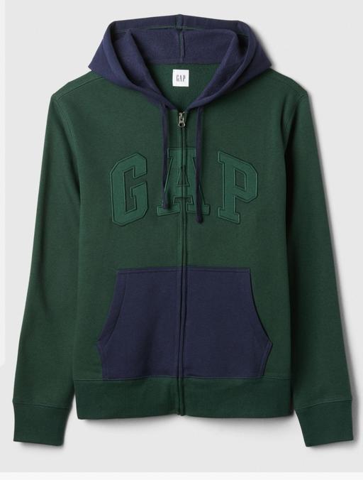  — Gap Green Logo Colourblock Zip Hoodie