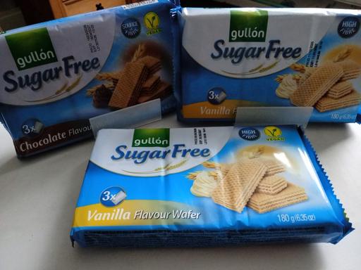  — 3 brand new packs of Sugar free wafers