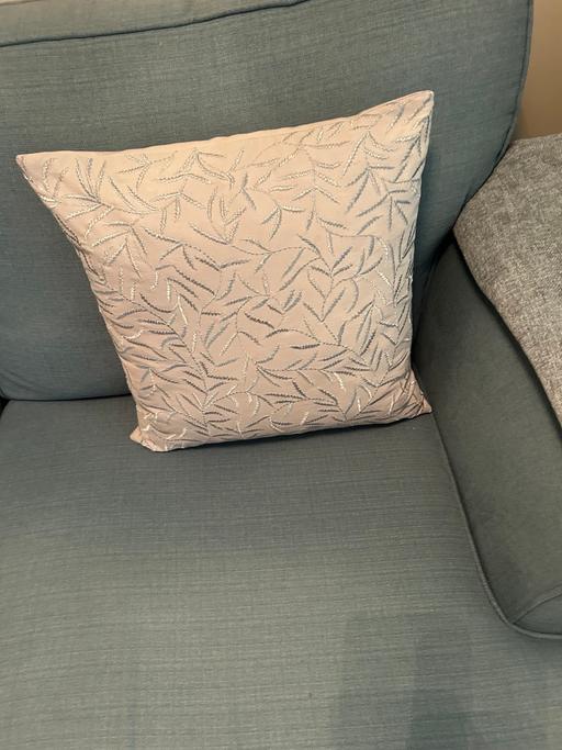  — Silver feather cushion as new