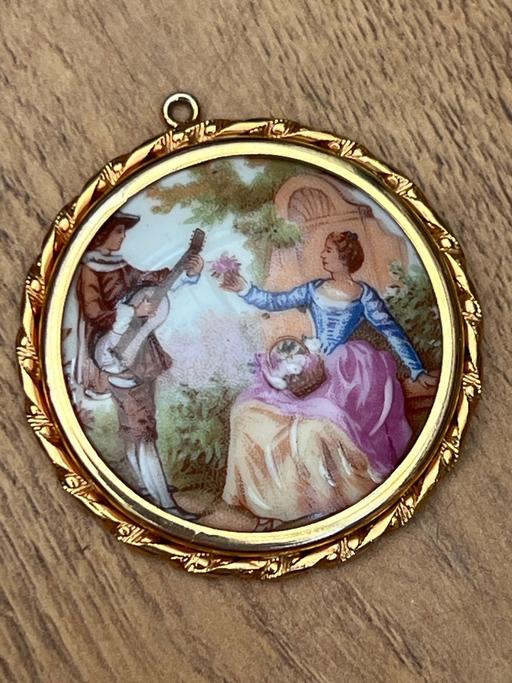  — Vintage Limoges pendant