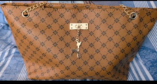  — Brand New Faux leather bag with dear charm
