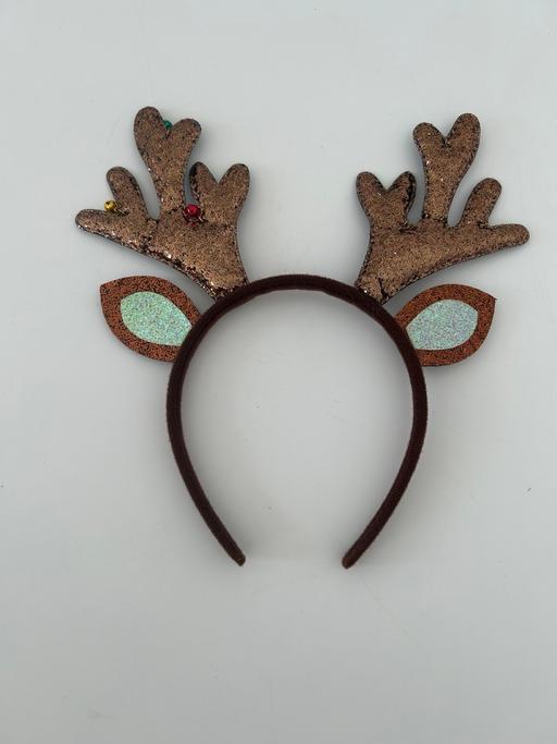  — Girls Reindeer Bell Christmas Headband