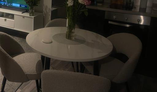  — Lila Marble Effect Dining Table