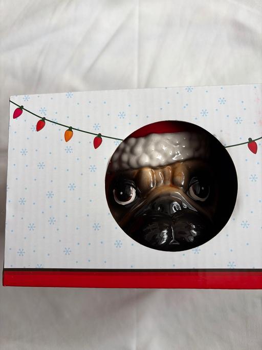  — Christmas pug mug