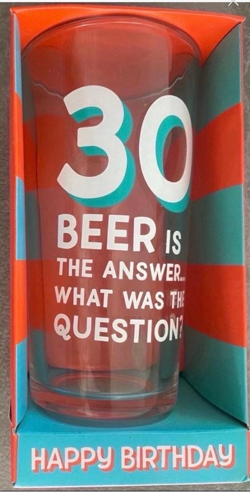  — 30th pint glass
