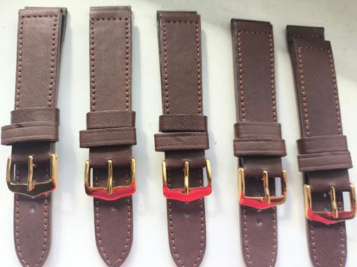  — 5xbrown watch straps for men size 20mm