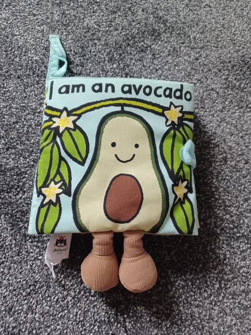  — jellycat I am avocado fabric book
