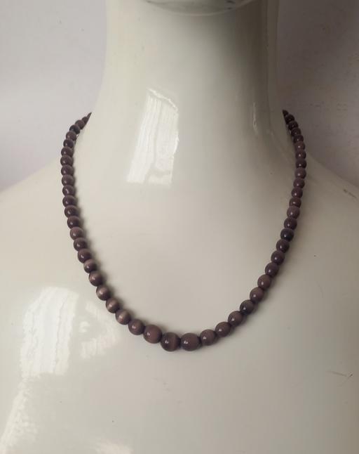  — Vintage Brown Cat's Eye Graduated necklace