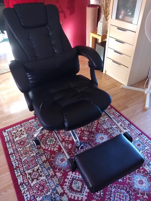  — OFFICE CHAIR BLACK FAUX LEATHER