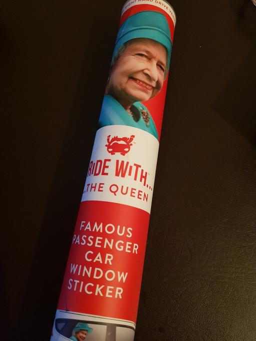  — NEW The Queen large novelty window sticker