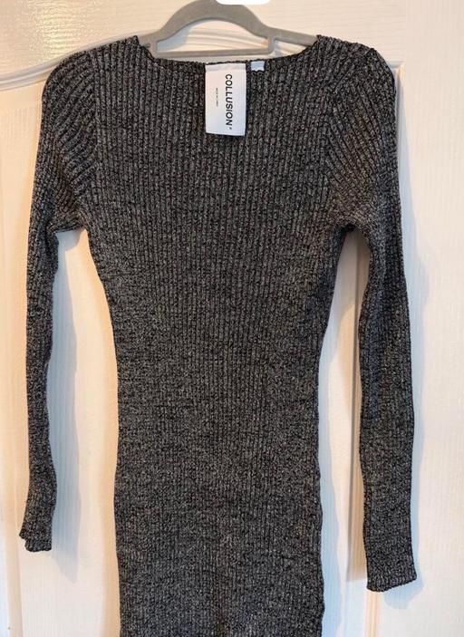  — Collision silver/grey dress size L,new