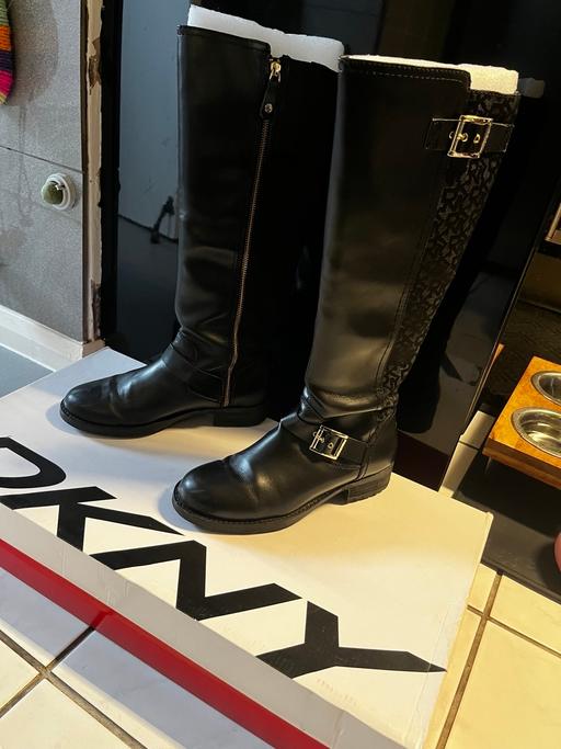  — Ladies DKNY boots black knee high