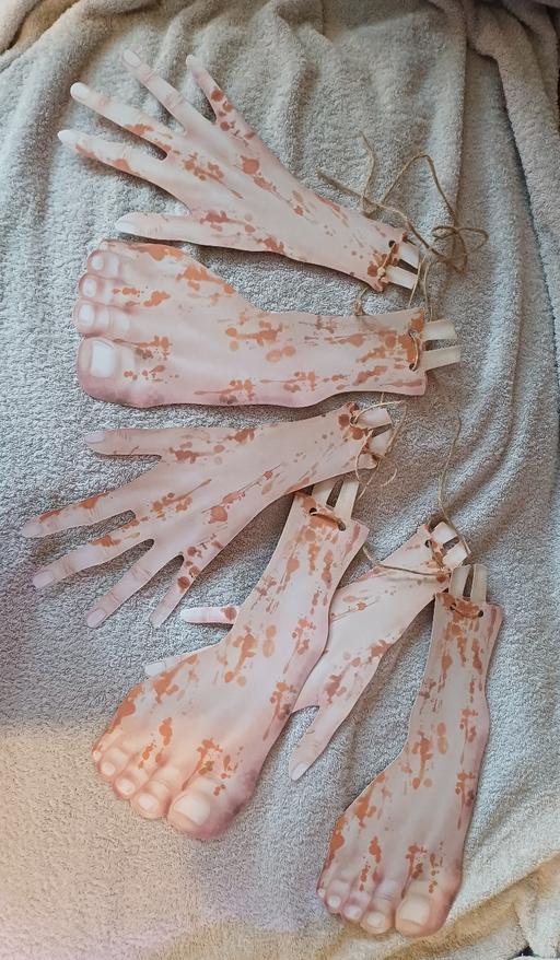  — Halloween hand and foot banner. New