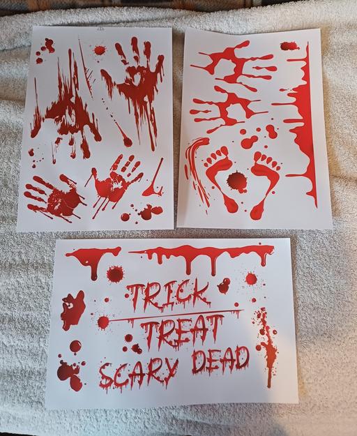  — halloween window stickers new