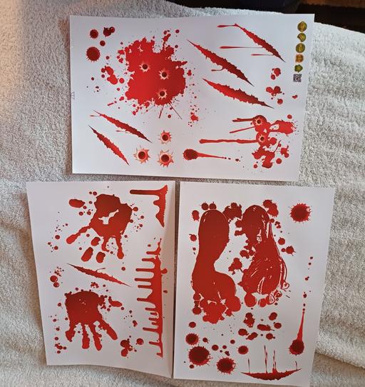  — halloween window stickers. new