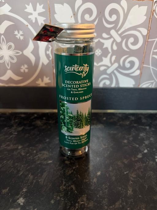 — Frosted spruce decorative sticks