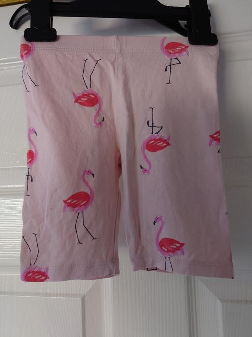  — Girls pink flamingo shorts size 2-3 years