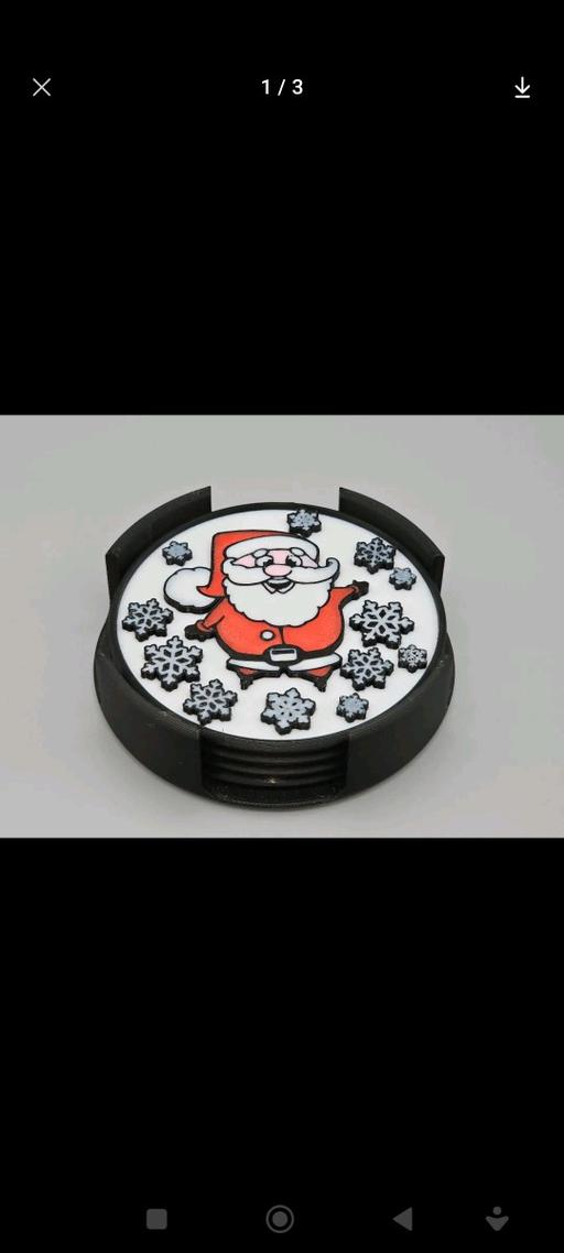  — Christmas Coaster (Santa Claus) with Holder