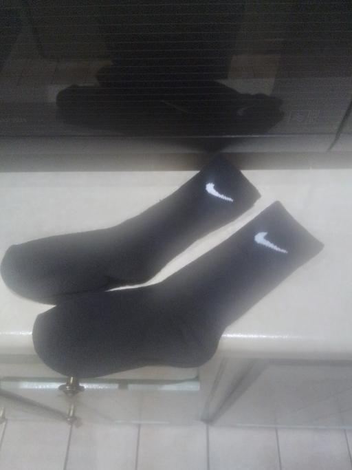  — TWO PAIR  NEW BLACK BOYS NIKE SOCKS