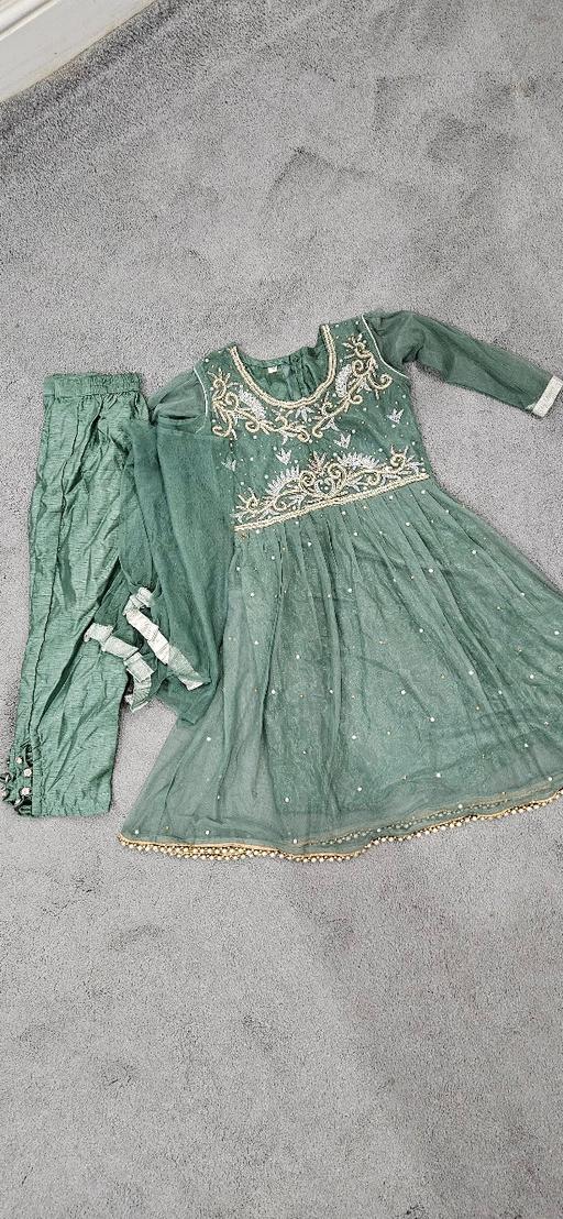  — Mint Green Girls Traditional Dress Outfit