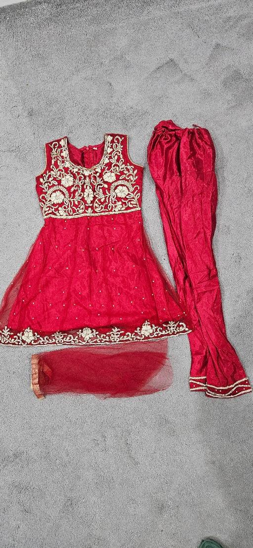  — Red Traditional Party Girls Party Dress