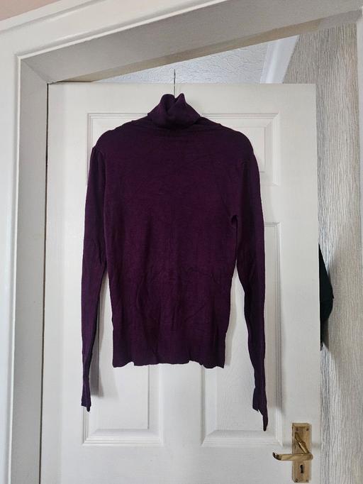  — Purple coloured roll neck jumper, size 16.