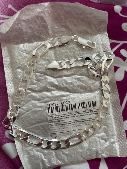  — Men's Silver Figaro Chain Necklace 60cm 925